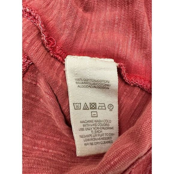 Free People Luna Laser cut detail Henley size L burnout red - Picture 8 of 8